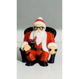 Razmo Noel Baba Figürü, PLA Plastik, Yılbaşı Süsü, Kırmızı, Oturan Tasarım, Dekoratif