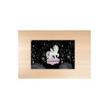 Razz Moda UNİCORN DESENLİ SİYAH ZEMİNLİ ÇOCUKLAR İÇİN BESLENME ÖRTÜSÜ
