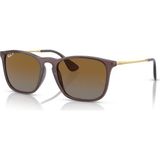 RB 4187 6593T5 54 Ray-Ban CHRIS Polarize Güneş Gözlüğü - Kahverengi
