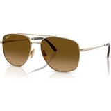 RB 8097 9265M2 59 Ray-Ban WILLIAM Titanyum Polarize Güneş Gözlüğü - Altın
