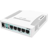 RB260GS Gigabit Ethernet Anahtarı, 5 Bağlantı Noktası, Poe, Plastik Kasa, Beyaz, Masaüstü, Dizüstü Bilgisayar, Yazıcı, Sunucu, Oyun Konsolu, Tablet ile Uyumlu
