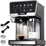 Rbfgyıop Portafilter Makinesi 20 Bar, Çift Kazanlı, Otomatik Süt Köpürtücü ve Kendi Kendini Temizleyen, 2l Su Tanklı ve 500ML Süt Tanklı 1450W Espresso Makinesi, Cappuccino Latte Espresso Için 6 Progr
