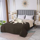 RBSC Home Su Geçirmez Battaniye Köpek Yatağı Kılıfı Kaymaz Büyük Koltuk Kılıfı Evcil Hayvanlar Köpek Kedi için İnkontinans Yatak Koruyucuları (5282COFFEE)