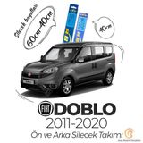 RBW Fiat Doblo 2011-2020 Arka ve Ön Silecek Seti