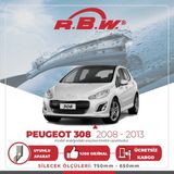 Rbw Muz Silecek Takımı Peugeot 308 Hb 2008 - 2013 İle Uyumlu