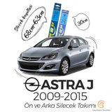 RBW Opel Astra J 2009-2015 Uyumlu Ön ve Arka Silecek Seti
