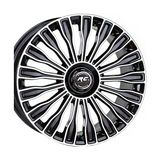 RC 17 Inç 5X112 Maybach Vito Viano Uyumlu Siyah Elmas Kesim Jant Modeli Mercedes (4 Adet)