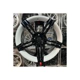 RC 17 inç 5x98 Fiat Egea Doblo Uyumlu Porsche Taycan Siyah, Beyaz Jant Modeli (4 Adet)