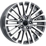 RC 18 Inç 5X120 Tranporter Caravelle Uyumlu Gun Metal Elmas Kesim Jant Modeli (4 Adet)