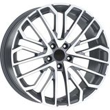 RC 19 Inç 5X112 Audi S Line A4 A5 A6 Uyumlu Gun Metal Elmas Kesim Jant Modeli (4 Adet)