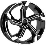 RC 19 Inç 5X112 Audi S Line A4 A5 A6 Uyumlu Siyah Elmas Kesim Jant Modeli (4 Adet)