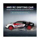 Rc Drift Araba Uzaktan Kumanda Araba 2.4ghz 1:24 Ölçekli 4WD 15KM/H Yüksek Hızlı Model Araç LED Işıkları Sürüklenen Lastik Yarışı Spor Oyuncak Araba Yetişkin Erkek Kız Çocuklar Için Hediye 2 Adet Şarj - 01-Mavi