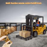 Rc Forklift Oyuncağı Uzaktan Kumandalı, 1/24 Ölçekli Şarjlı İş Makinesi, Sesli Işıklı Yük Kaldırma Fonksiyonlu, Erkek Çocuk Oyuncağı Hediye