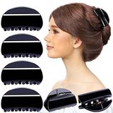 RC ROCHE ORNAMENT 6 Adet Kadın Çene Pençe Düz Debriyaj Kelepçe Kaymaz Kavrama Güçlü Tutuş Sevimli Aksesuar Salon Stil Moda Kız Güzellik Saç Klipsi, Büyük Kahverengi