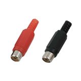 RCA Dişi Fiş Kırmızı-Siyah (10'lu Paket)