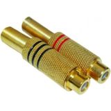 Rca Tos Metal Gold Dişi Fiş Siyah Kırmızı Takım