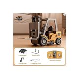 Rchobi Uzaktan Kumandalı Mini Metal Forklift İş Makinesi - 1:64 Ölçekli Şarj Edilebilir Oyuncak