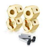 RCLions Pirinç Tekerlekler Altıgen Göbek 8 mm/10 mm Uzatma Altıgen Tahrik Adaptörü Redcat GEN8 Yükseltme Parçaları için 1/10 RC Paletli Araba (10 mm)