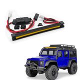 RCLIONS RC Tavan Rafı Işık Çubuğu LED Lamba TRX4M Defender 1/18. RC Crawler Araba Yükseltme Parçaları için