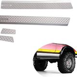 RCLions Traxxas TRX4 Bronco 1/10 RC Araba Yükseltme Parçaları için Paslanmaz Çelik Yan Gövde Koruyucu Plaka Seti