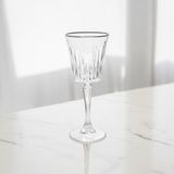 Rcr Timeless 6'lı Platin Rimli Kadeh Seti 230 ml - Şeffaf - Gümüş