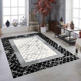 Rd Ekoavm Kadife 4 M2 ve 6 M2 Seçenekli Lastikli Halı Örtüsü ORT360 - Siyah - Gri - 200 x 300 cm