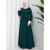 Rd Misstanbul Collection Gömlek Yaka Cep Taş Detaylı Elbise - 42 - Zümrüt Yeşili