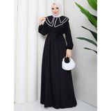 Rd Misstanbul Collection Medine Ipeği Dikişli Düğmeli Elbise - 46 - Siyah