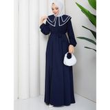 Rd Misstanbul Collection Medine Ipeği Dikişli Düğmeli Elbise - 52 - Lacivert