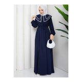 RD MİSSTANBUL COLLECTİON Medine İpeği Volan Yaka Düğmeli Elbise