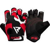 RDX F6 Fitness Eldiveni Ağırlık Kaldırma ve Spor Salonu Antrenman Eldiveni - XL - Kırmızı
