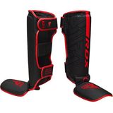 RDX Kara F6 Kaval Koruyucu Profesyonel Muay Thai, Kick Boks ve MMA Koruyucu - Kırmızı