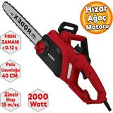 Rdx9055 Elektrikli Ağaç Orman Motoru Hızar Ağaç Kesme Motoru 40 Cm 2000W