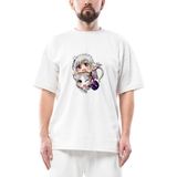 Re Zero Emilia And Pack Oversize Beyaz Tişört - XL