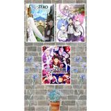Re Zero Poster Seti 3 Adet A3 Boyutu 30*42 cm 200 gr Kuşe Kağıt Parlak Poster Seti