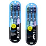 Reach Gelişmiş Tasarım Yumuşak Diş Fırçaları, Renkler Değişebilir, 3 Adet (2'li Paket) Toplam 6 Diş Fırçası