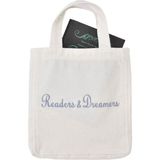 Readers Dreamers Kadife Kitap Çantası Ekru