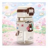 Reading Capybara Pipetli Suluk 500 ML – Kawaii Çocuk Matara Kilitli Kapak