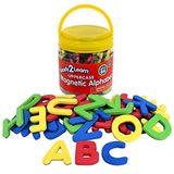 READY 2 LEARN Manyetik Alfabe - Büyük - 52 Harf - Buzdolabı veya Beyaz Tahta için Köpük Manyetik Harfler - Daha İyi Çekim İçin Büyük Mıknatıslar