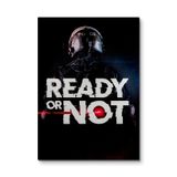 Ready or Not: Lazer Nişanlı Operatör - Oyuncu Odası Metal Tablo - Mıknatıslı Montaj - Duvar Dekoru