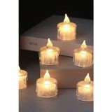 Real 3'Lü Pilli Dekoratif Simli Led Mum 5Cm
