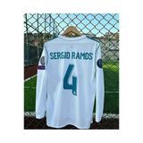 Real Madrid 2018 Kiev Şampiyonlar Ligi Finali Sergio Ramos Forması (Uzun-Kol)