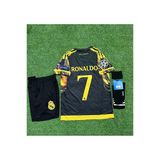 Real Madrid 2023/24 Yeni Sezon Cristiano Ronaldo Özel Çocuk Konsept Forması 4'Ü Set (Blackyellow)