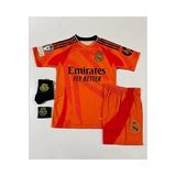Real Madrid 2024/25 Sezonu Arda Güler Deplasman Çocuk Forması 4'Lü Set (Armalı) Orange