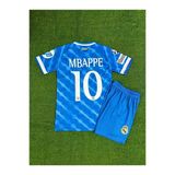 Real Madrid 2025/26 Yeni Sezon Kylian Mbappe Alternatif Çocuk Forması ( Blue)-10