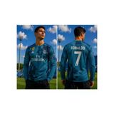 Real Madrid Cristiano Ronaldo Turkuaz 2018 Şampiyonlar Ligi Uzun Kol Deplasman Yetişkin Forması