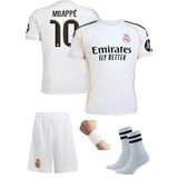 Real Madri'd Mbappe 2026 Yeni Sezon Futbol Çocuk Forması 4'lüset Çorap +Bileklik Hediyeli - 13 - 14 Yaş - Beyaz