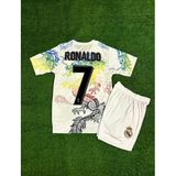 Real Madrid Ronaldo 7 Dragon Çocuk Futbol Forması Beyaz