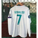 Real Madrid Ronaldo 7 Futbol Forması Uzun Kol Beyaz