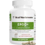 Real Mushrooms L-Ergothioneine, Golden Oyster Mushroom Extract 60CT Longevity, Immune Support Brain Supplement Blend With Beta Glucan Takviye Edici Gıda - Aromasız